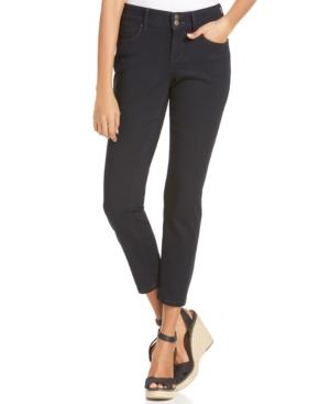 Style & Co. Double-button Curvy-fit Capri Jeans, Rinse Wash