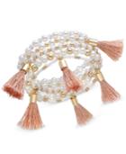 Inc International Concepts Gold-tone Bead And Tassel Stretch Bracelet, Created For Macy's