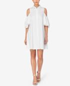 Catherine Catherine Malandrino Cotton Cold-shoulder Shirtdress