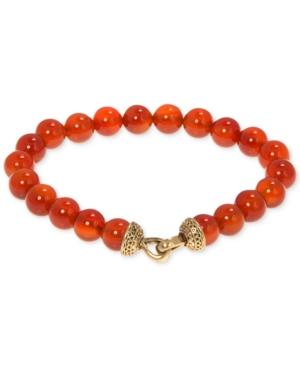 R.t. James Men's Carnelian (8-1/2mm) Beaded Bracelet, Created For Macy's (also In Sodalite & Reconstituted Blue Stone)