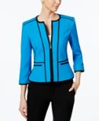 Kasper Zip-up Piped Blazer