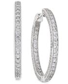 Diamond Inside-out Hoop Earrings (2-1/2 Ct. T.w.) In 14k White Gold