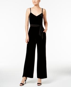 Calvin Klein Velvet Sash-belt Jumpsuit