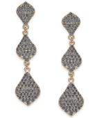 I.n.c. Gold-tone Crystal Triple Drop Earrings, Created For Macy's