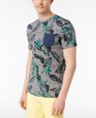 Univibe Men's Oh Yeah Tropical-print Cotton Pocket T-shirt