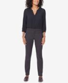 Nydj Tummy-control Dot-print Ankle Pant