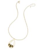 Thalia Sodi Gold-tone Rough Glitter Stones Oval Pendant Necklace, Only At Macy's