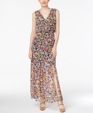 Eci Floral-print Chiffon Maxi Dress