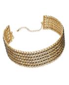 M. Haskell For Inc International Concepts Gold-tone Black Stone Mesh Choker Necklace, Only At Macy's