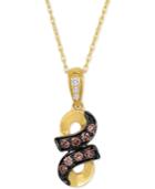 Le Vian Chocolatier Diamond Twist Pendant Necklace (1/5 Ct. T.w.) In 14k Gold