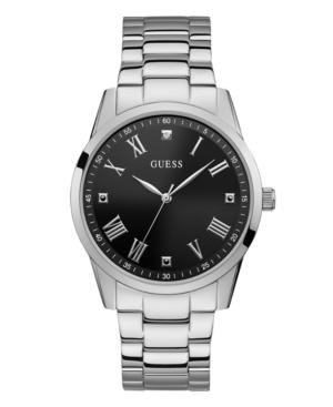 Men's Stainless Steel Black Diamond Watch