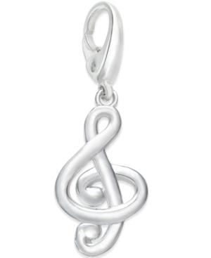 Giani Bernini Treble Clef Charm In Sterling Silver