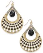 Thalia Sodi Large Gold-tone Pave & Stone Drop Earrings, 2.75, Created For Macy's