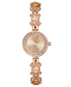 Charter Club Women's Rose Gold-tone Crystal Flower Bracelet Watch 23mm, Created For Macy's