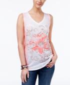 Style & Co Floral-graphic Tank Top, Only At Macy's