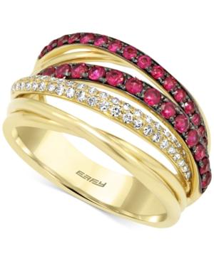 Ruby (3/4 Ct. T.w.) And Diamond (1/5 Ct. T.w.) Ring In 14k Gold