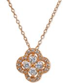 Giani Bernini Cubic Zirconia Halo Cluster Pendant Necklace, Created For Macy's