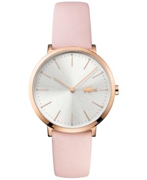 Lacoste Women's Moon Pink Leather Strap Watch 35mm 2000948