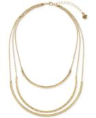 Bcbgeneration Gold-tone Three-row Collar Necklace