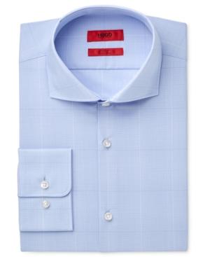 Hugo Men's Slim-fit Light Blue Thin Stripe Dress Shirt