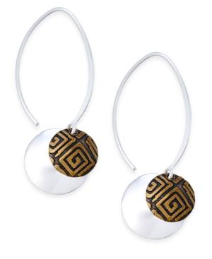 Jody Coyote Silver-plated And Antiqued Brass Threader Earrings