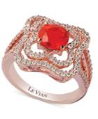 Le Vian Fire Opal (3/4 Ct. T.w.) And Diamond (3/4 Ct. T.w.) Ring In 14k Rose Gold