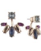 Marchesa Gold-tone Stone Front & Back Earrings