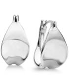 Nambe Wide Sculptured Hoop Earrings In Sterling Silver, Only At Macy's