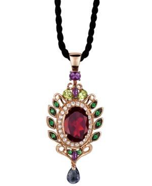 Le Vian Garnet (5 Ct. T.w) And Multistone Pendant In 14k Rose Gold