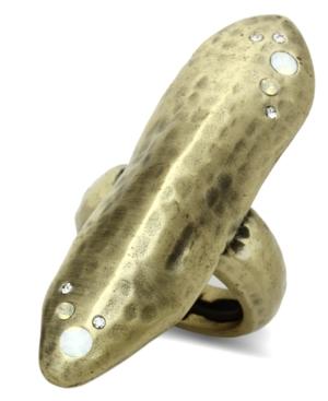 Jill Zarin Ring, Brass Elongated Hammered Ring