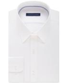 Tommy Hilfiger Nadal Collection Men's Fitted Flex Collar White Solid Performance Dress Shirt
