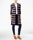 Style & Co. Petite Striped Duster Cardigan, Only At Macy's