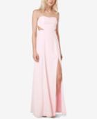 Fame And Partners Open-back Sweetheart Halter Gown