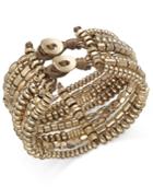 Inc International Concepts Gold-tone Metal Bead Wrap Bracelet, Only At Macy's