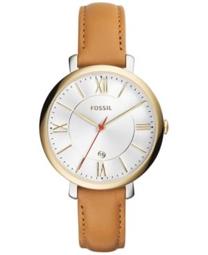 Fossil Women's Jacqueline Tan Leather Strap Watch 36mm Es3737