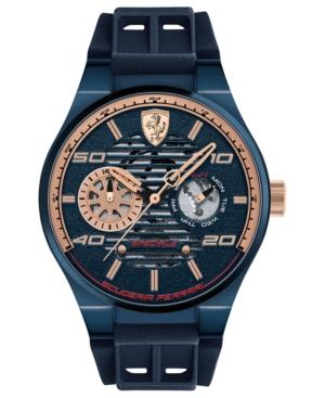 Ferrari Men's Speciale Multi Blue Silicone Strap Watch 44mm