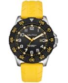 Nautica Men's Yellow Rubber Strap Watch 45mm N12642g