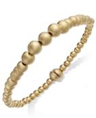 Signature Gold Graduated Bead Bracelet In 14k Gold Over Resin