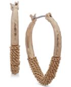 Lonna & Lilly Gold-tone Chain-wrapped Hoop Earrings