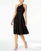 Betsey Johnson Asymmetrical Halter Fit & Flare Dress