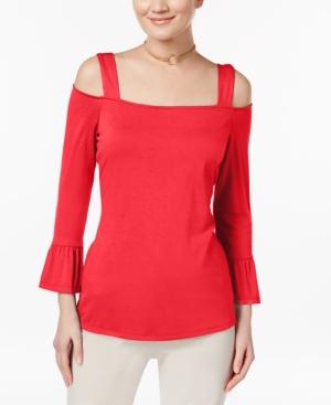 Inc International Concepts Petite Cold-shoulder Top