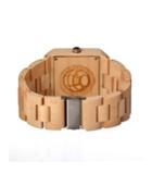 Earth Wood Rhizomes Wood Bracelet Watch W/date Khaki 46mm