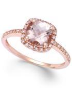 Morganite (1-1/4 Ct. T.w.) And Diamond (1/8 Ct. T.w.) Ring In 14k Rose Gold