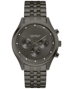 Caravelle By Bulova Men's Chronograph Gray Stainless Steel Bracelet Watch 41mm 45a133