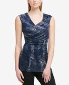 Dkny Sleeveless Ruched Top