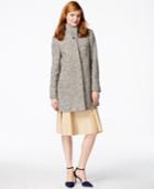 Jones New York Stand-collar Herringbone Coat