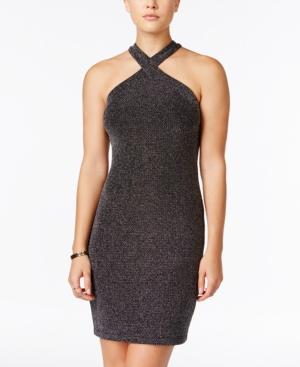 Emerald Sundae Juniors' Metallic Bodycon Dress