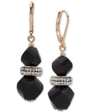 Anne Klein Faceted Bead & Crystal Drop Earrings, Created For Macy's