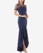 Js Collections High-low Illusion Gown