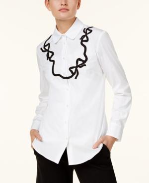 Weekend Max Mara Liriche Cotton Bow-applique Shirt
